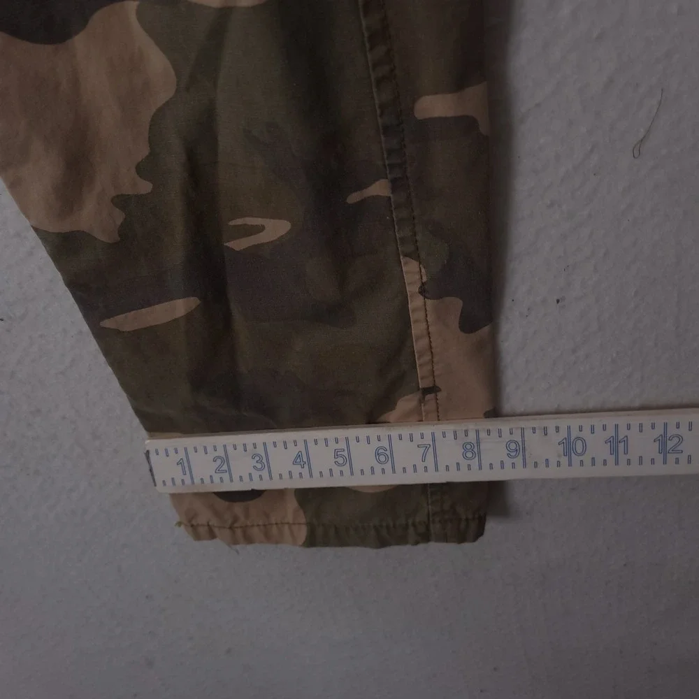 Jetlag Cargo Pants Men 32x32 Green Camo Ribbed Waist Utility Tactical Streetwear